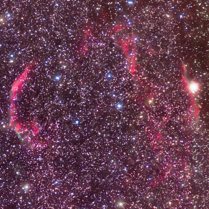 Multicolor composite image of the Cygnus Loop captured by VERTECS