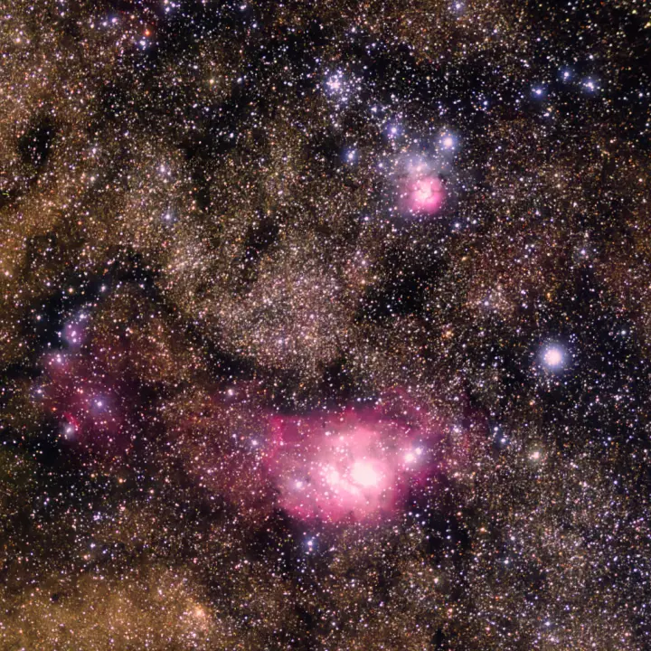 Multicolor composite image of the Lagoon Nebula captured by VERTECS